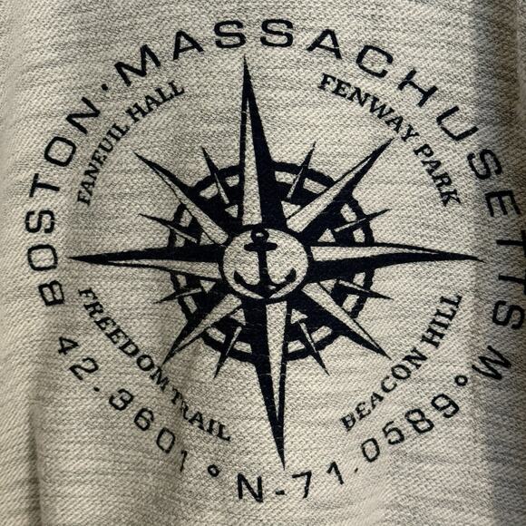 Vineyard Crew Boston Massachusetts Lovers Hoodie Size L Sweatshirt Oversized - Picture 3 of 9